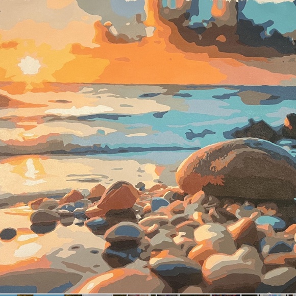 Unframed 16x20 Every Pebble is a Stepping Stone Acrylic Painting 2024 - Picture 2 of 4